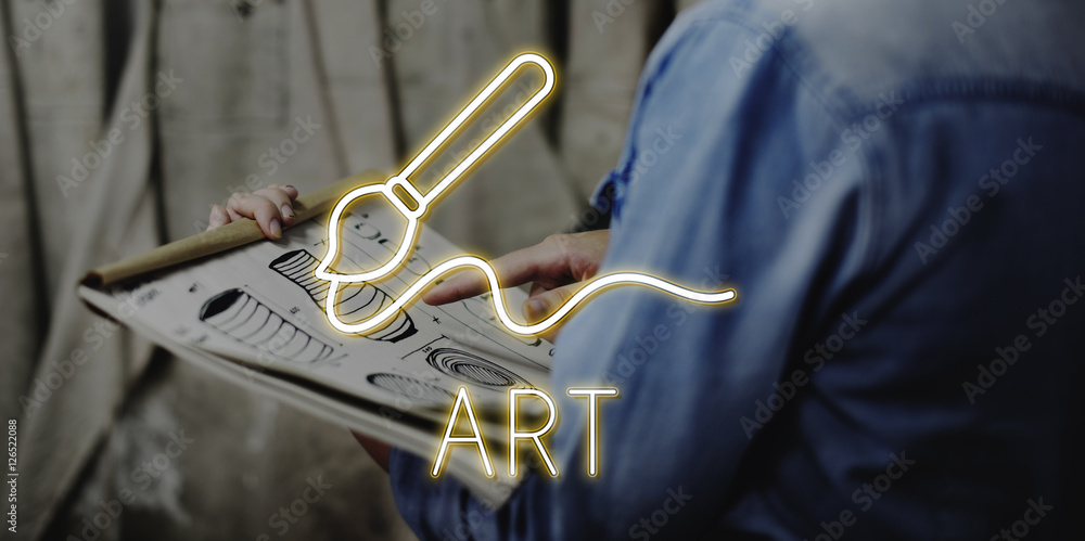 Obraz premium Art Brush Painting Creativity Imagination Skills Concept