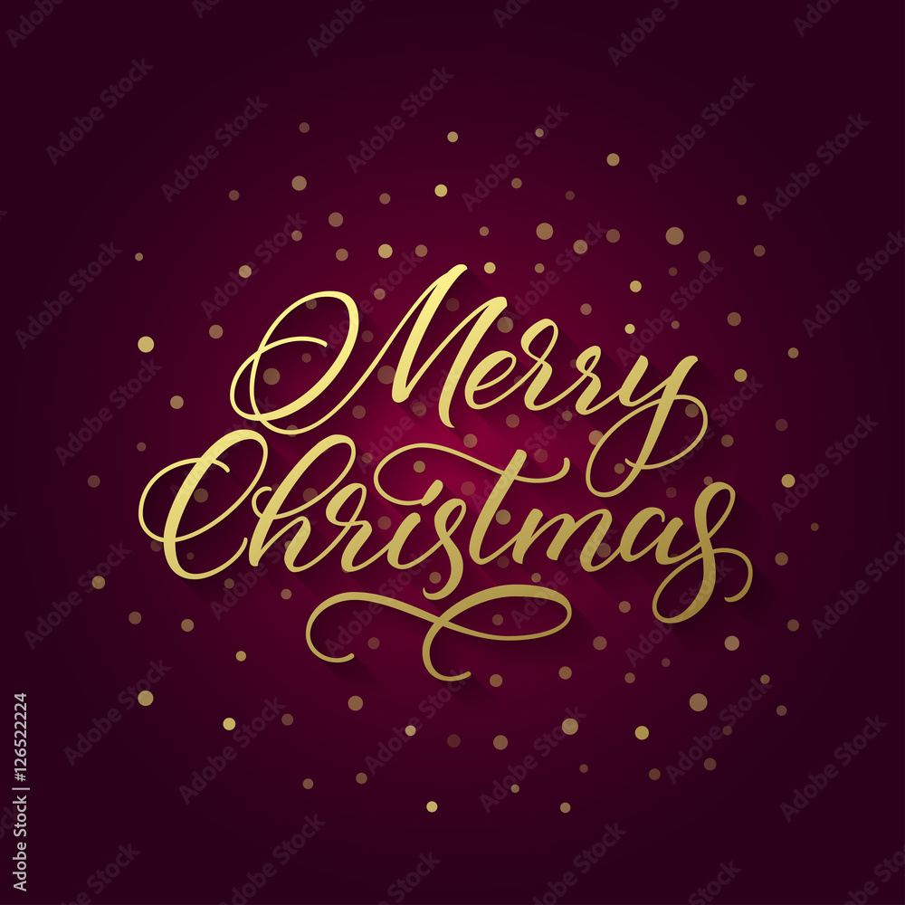 Merry Christmas calligraphic greeting card Merry Christmas calligraphic greeting card