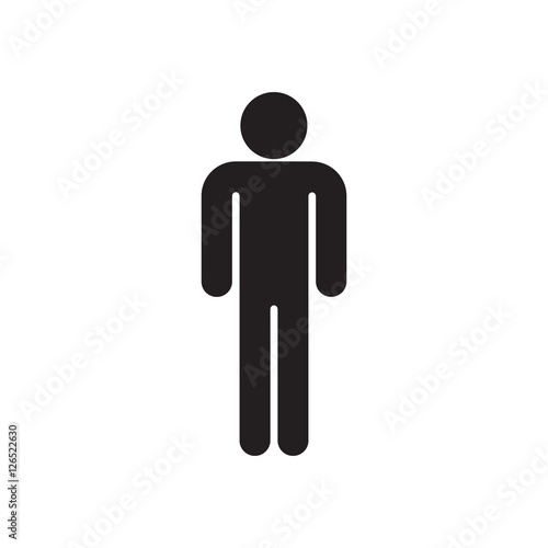Man WC Sign on white background. People icon..