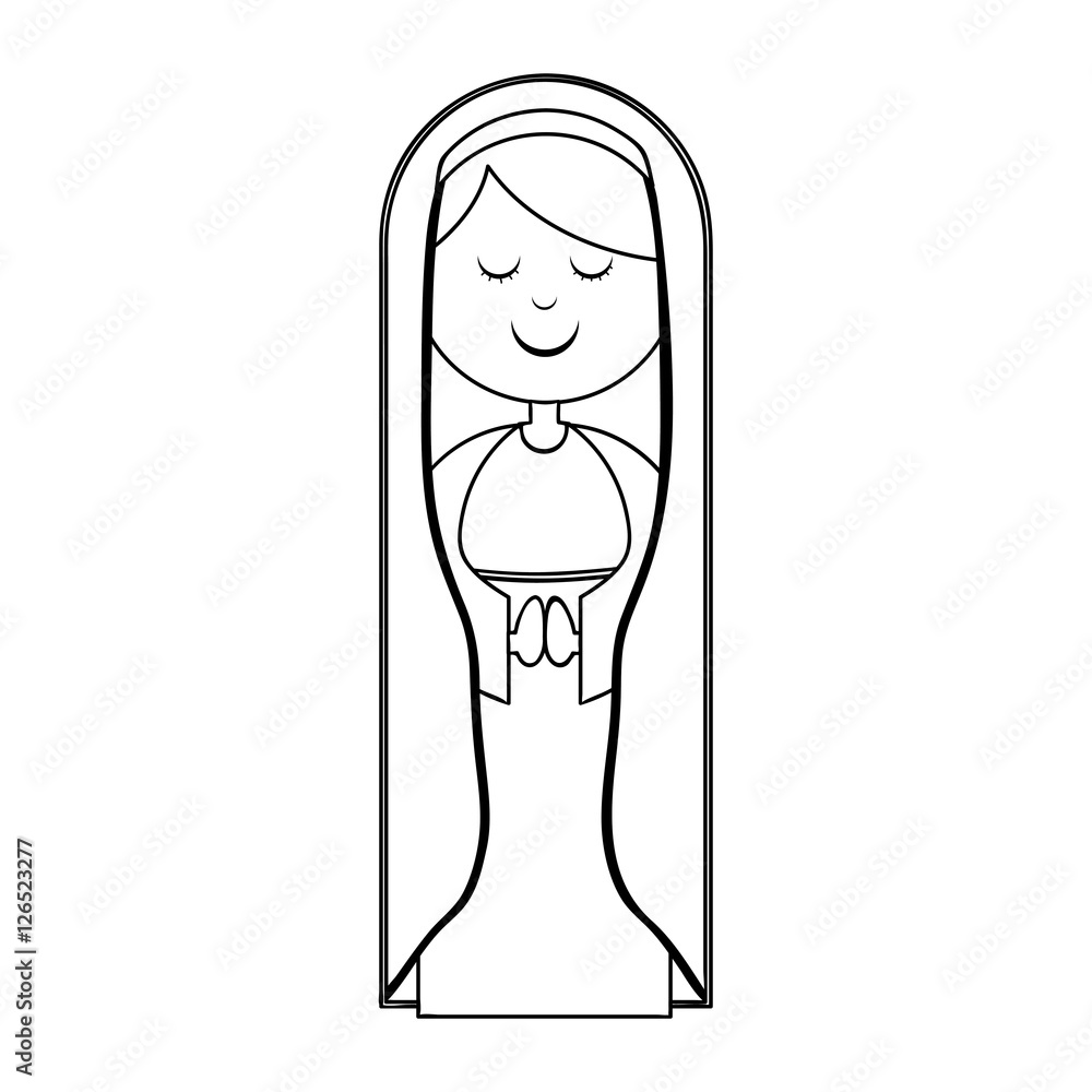 virgin mary icon image vector illustration design virgin mary icon image vector illustration design