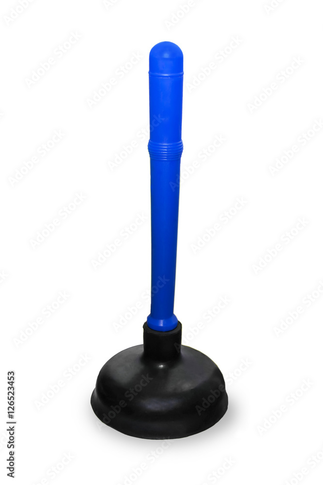 A plunger for the toilet on a white background A plunger for the toilet on a white background