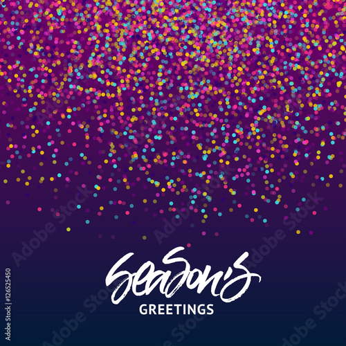 Season's Greetings Christmas and New Year greeting card