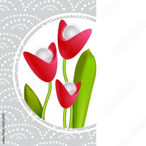 Futuristic bouquet of the tulips.