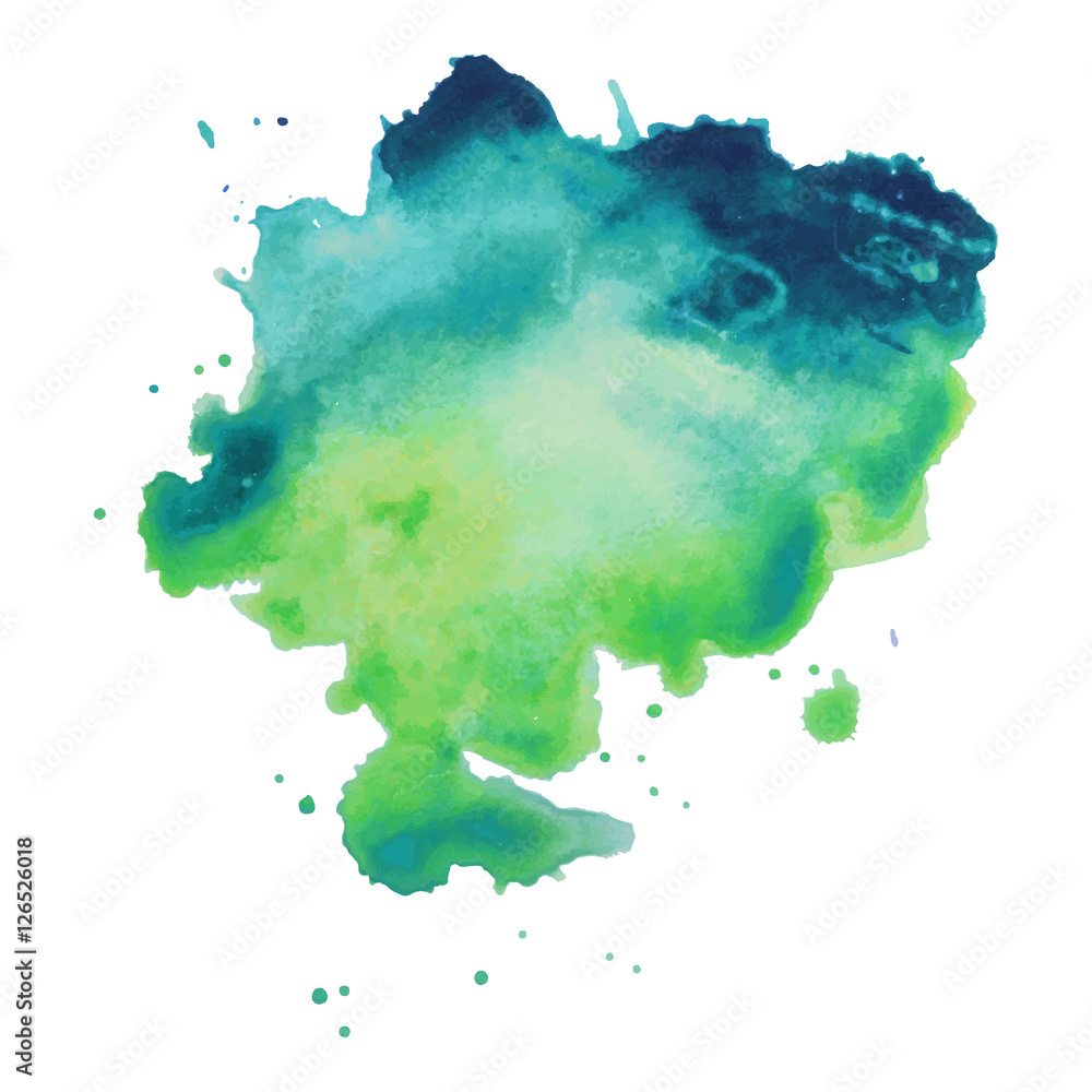 Abstract vector watercolor background.