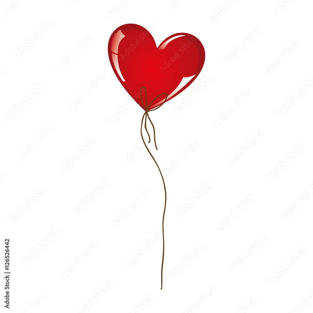 heart cartoon balloon icon imagevector illustration design 