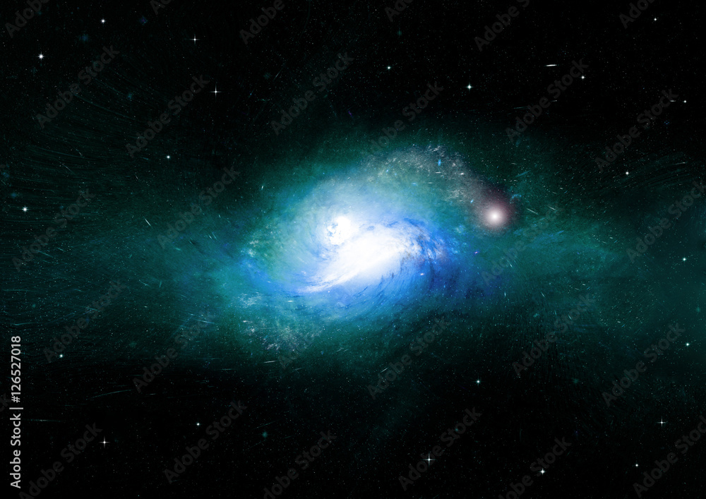 Obraz premium Stars, dust and gas nebula in a far galaxy
