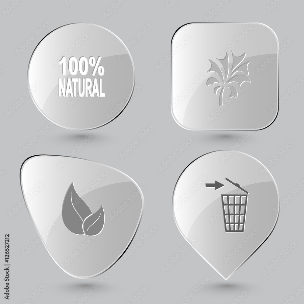 100% natural, abstract plant, leaf, recycling bin. 100% natural, abstract plant, leaf, recycling bin.