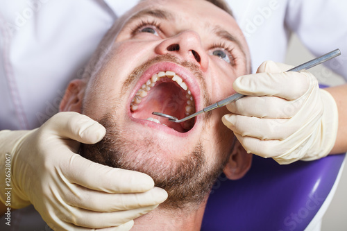 dentistry, patient examination and treatment at the dentist