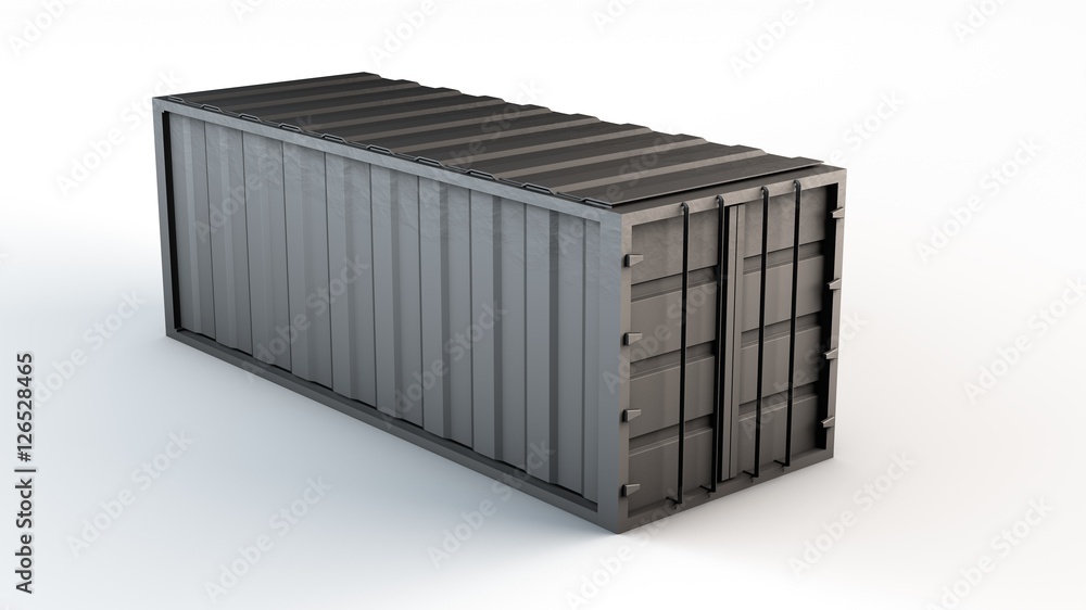 einzelner Container für LKW oder Schiff - Konzept Logistik einzelner Container für LKW oder Schiff - Konzept Logistik