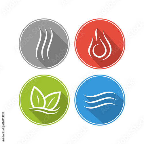 Four vector elements icons.