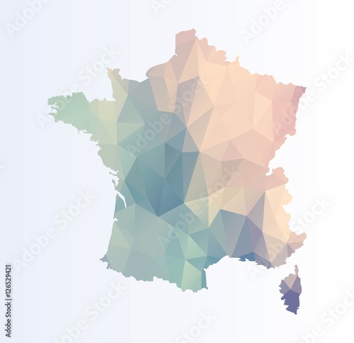 Valokuva Polygonal map of France