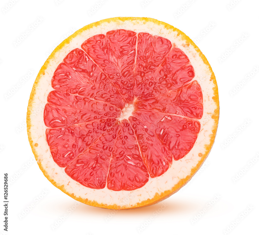 Half grapefruit citrus fruit fresh and juicy isolated on white b Half grapefruit citrus fruit fresh and juicy isolated on white b