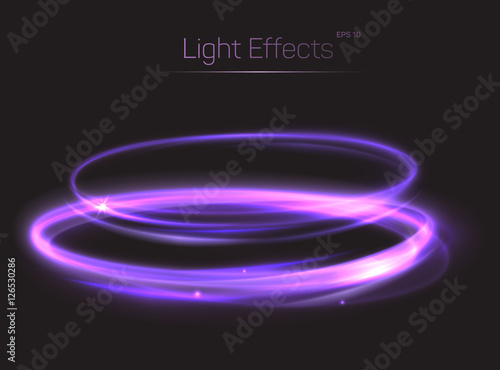 Abstract light effect on transparent background.