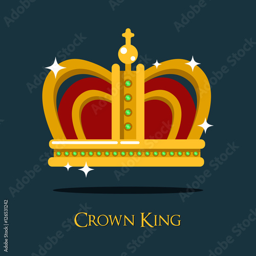 Royal king or queen crown, pope tiara icon