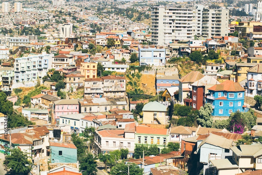 Chilean Colourful Hill Town