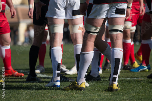 Rugby players standing