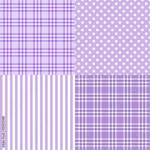 textures purple seamless patterns lines and checks