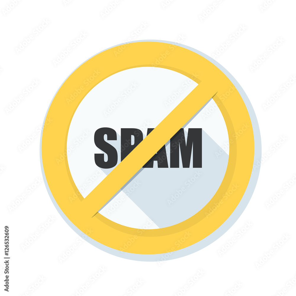 Spam Free sign illustration