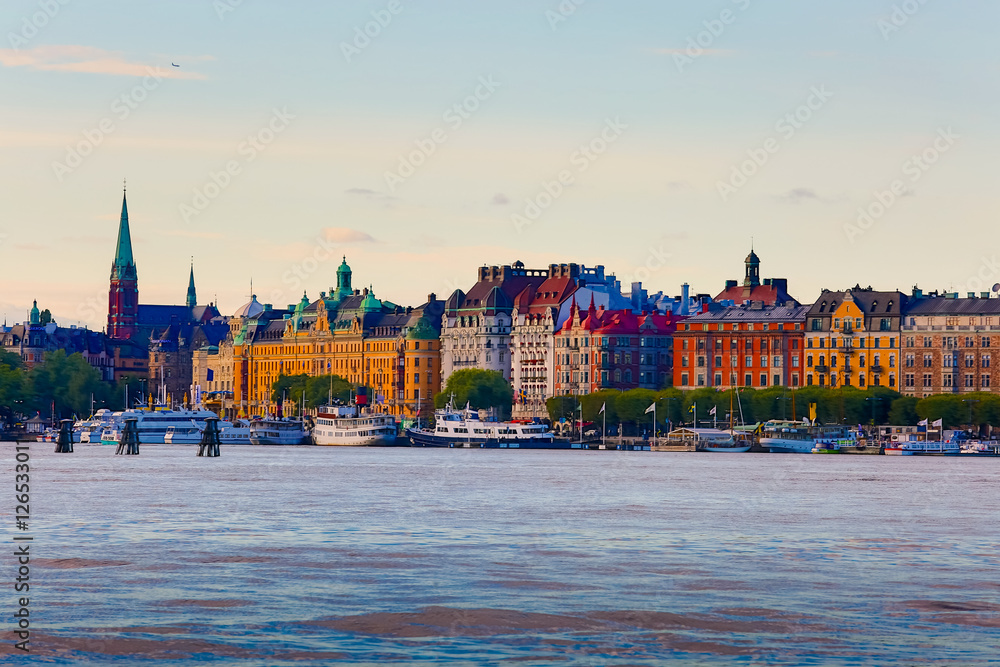 Obraz premium Old town Gamla Stan in Stockholm city, Sweden