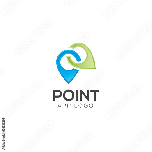 Point logo icon design vector