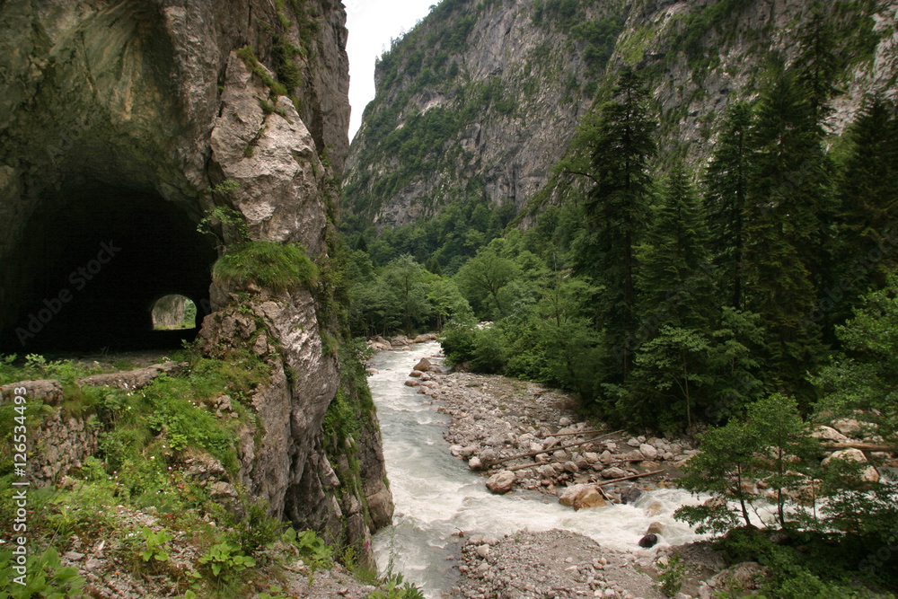 The mountain river