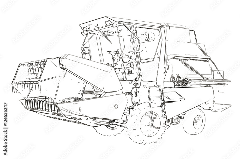 Outlines of the small agricultural harvester