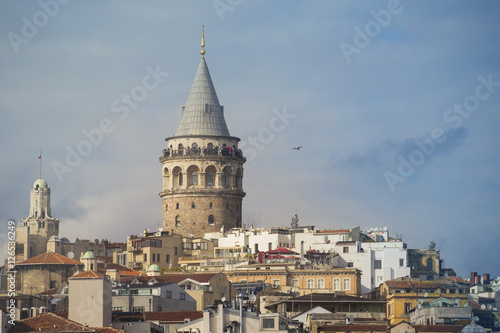 Galata Tower in Istanbul in October © astreluk