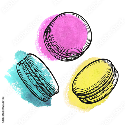 Vector illustration of macaroons
