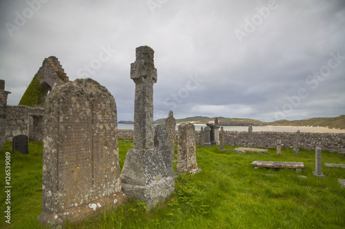 Alter Friedhof an der Küste von Durness, Lairg, Schottland