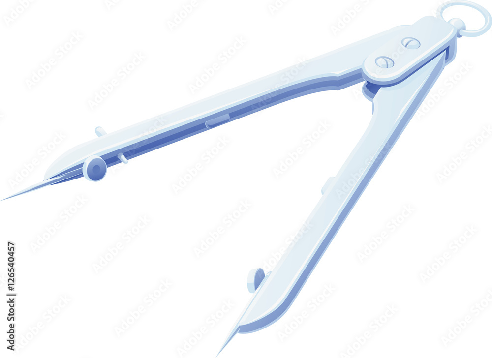 compass, dividers. isolated on white Stock Photo Adobe Stock