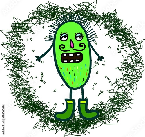 Cute vector microbe