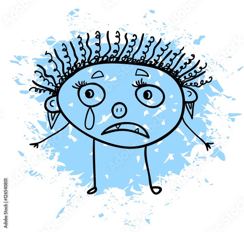 Cute vector microbe illustration