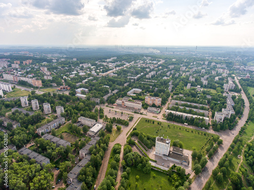 top view on the panorama of city - Kirovo-Chepetsk Russia