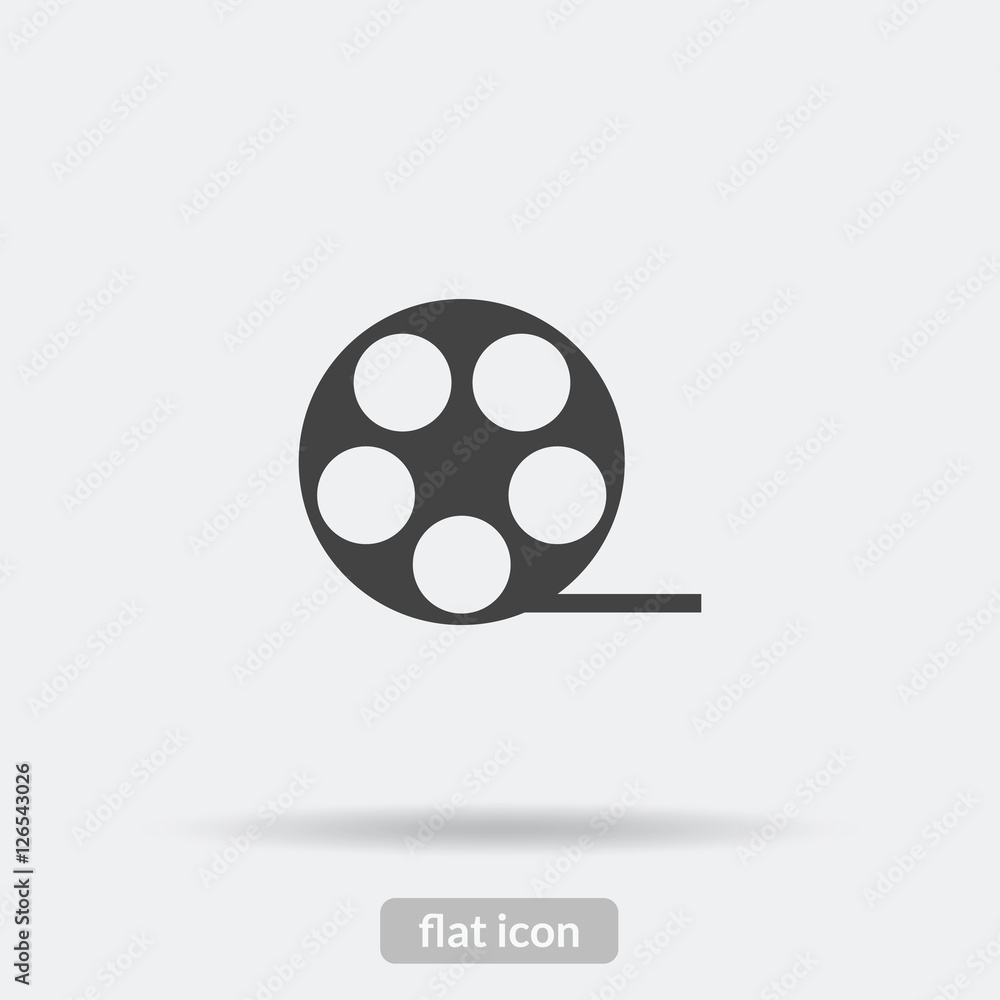 Film reel icon, Black vector is type EPS10