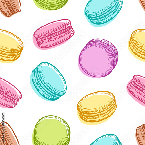 seamless pattern with macaroons. 