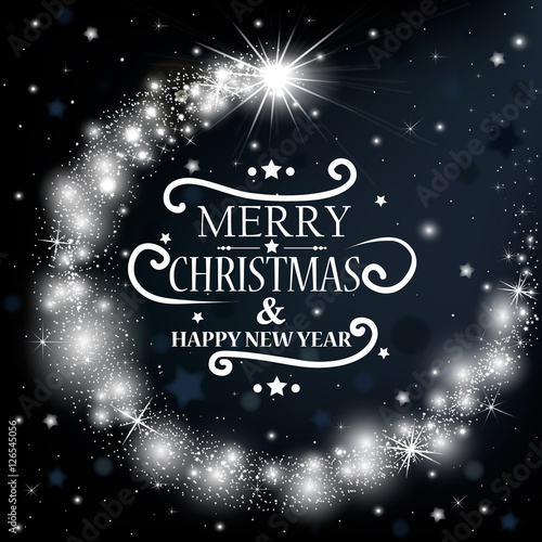 Christmas and New Year's vector card