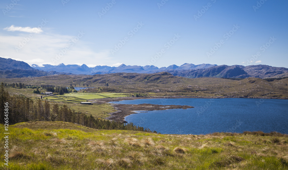 Landschaft von Wester Ross, einer Region an der NW Küste von Schottland