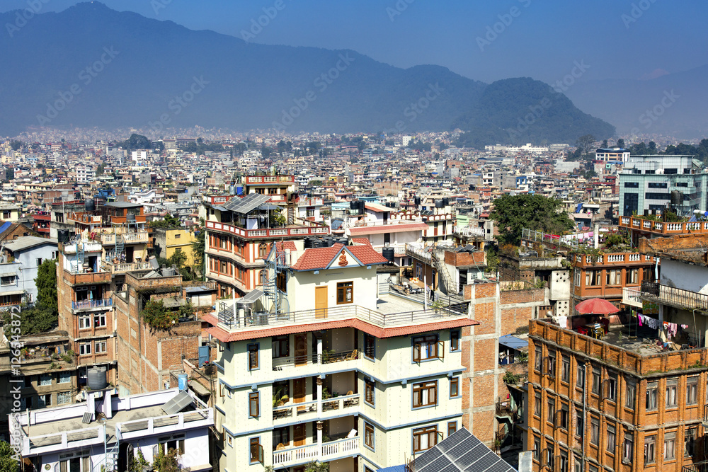 General view of  Kathmandu from an elevated position