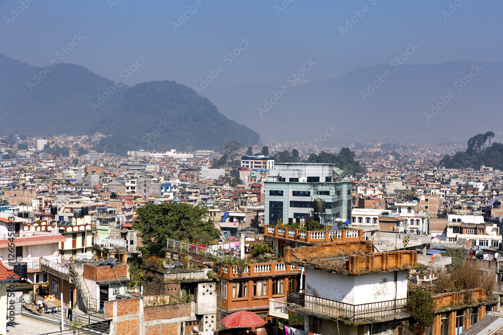 General view of Kathmandu  from an elevated position