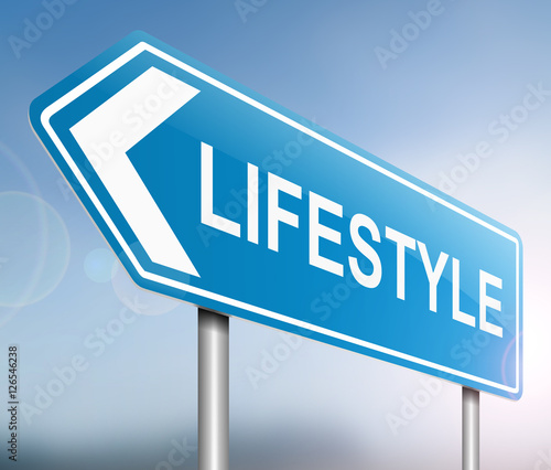 Lifestyle sign concept.