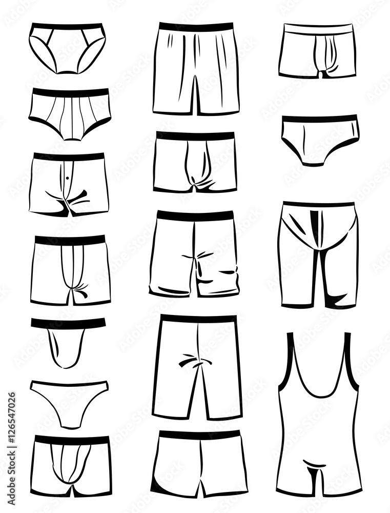 Fototapeta premium Contours of skivvies