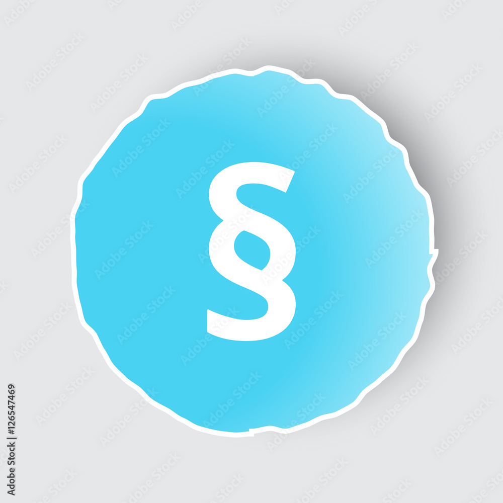Blue app button with Paragraph icon on white. Blue app button with Paragraph icon on white.