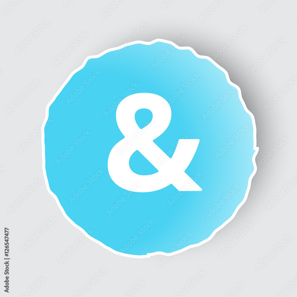 A Blue Icon Isolated On A White Background - Ampersand Stock Photo, Picture  and Royalty Free Image. Image 46313418.