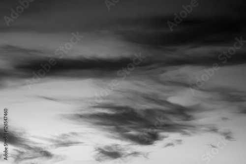 Simple black and white clouds background