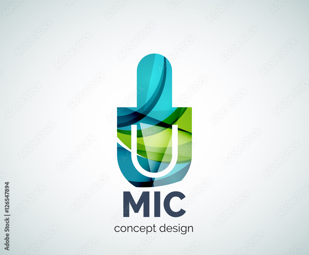 Microphone logo business branding icon Microphone logo business branding icon