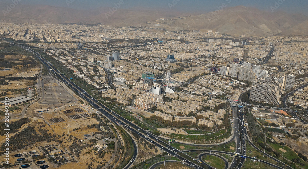TEHRAN, IRAN View of Tehran from the Milad Tower - Iran