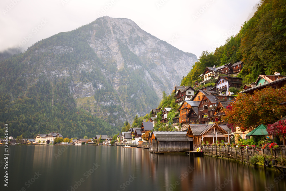 Little famous village Hallstatt in Austrian