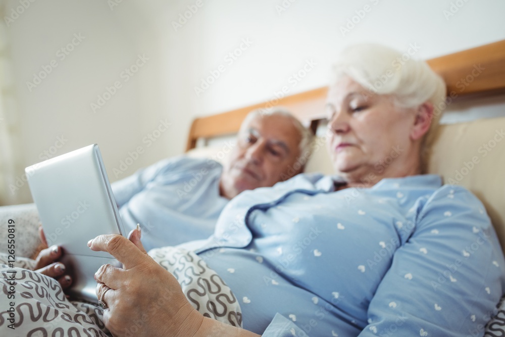 Senior couple using digital tablet Senior couple using digital tablet