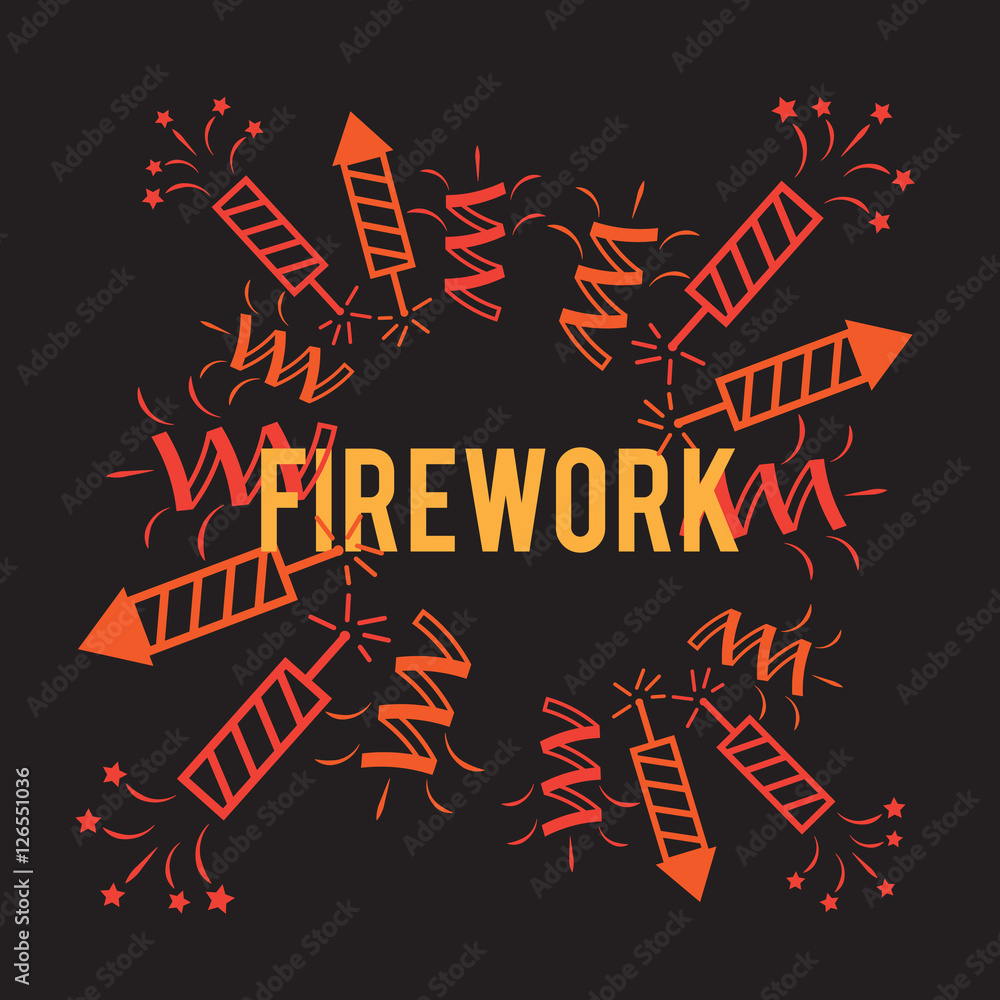 Fototapeta Firework company logo design