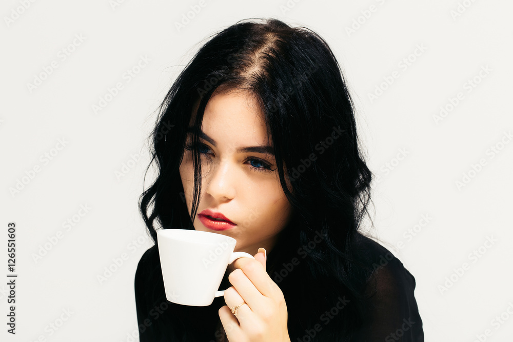 sexy woman with cup sexy woman with cup